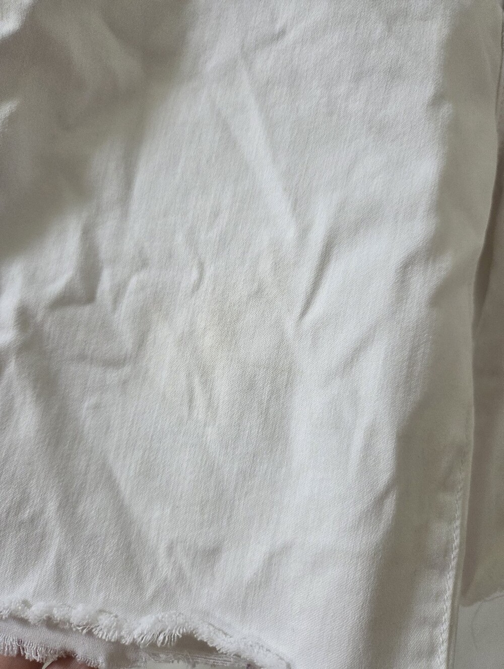 American Eagle White Frayed Hem Denim Bermuda Shorts - Picture 4 of 10
